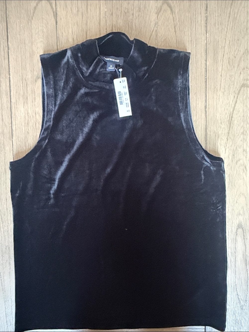 Nwt J.Crew Black Velvet Sleeveless Mock Neck Tank
Size Md